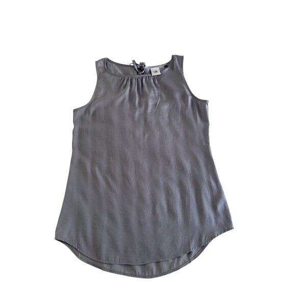 CAbi Mist Sleeveless Blouse Women's Small Shimmery Gray Blue Career Business - Picture 7 of 14